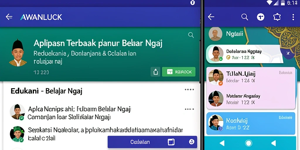 Tampilan antarmuka AWANLUCK yang menarik dan mudah digunakan.