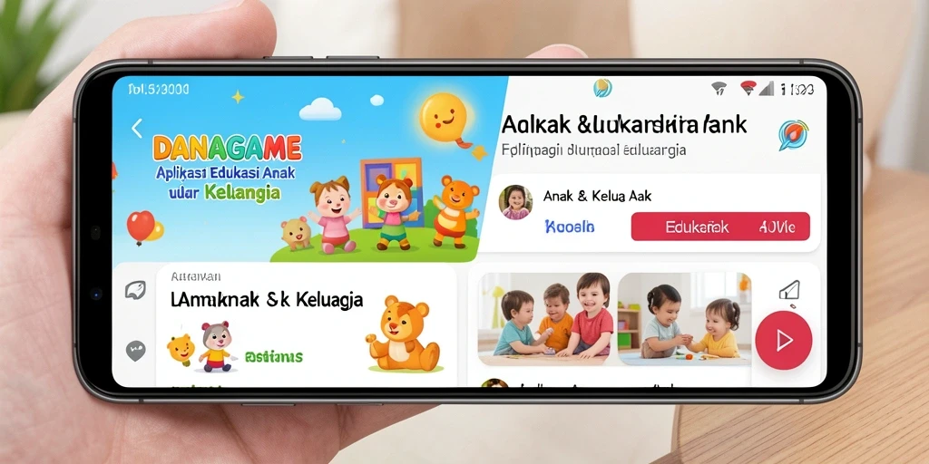 Antarmuka menarik dan interaktif aplikasi edukasi anak.