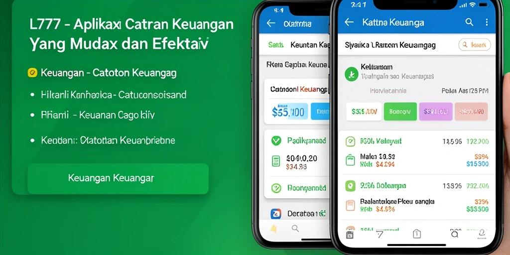 Tampilan antarmuka aplikasi Catatan Keuangan L777 yang sederhana dan informatif.