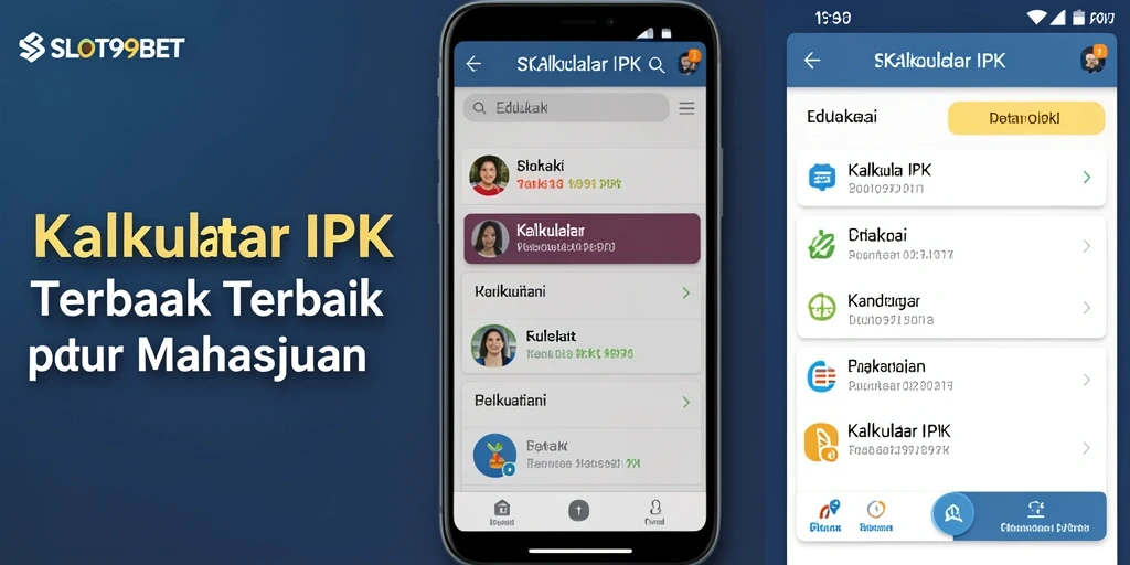 Antarmuka pengguna dari aplikasi Kalkulator IPK SLOT99BET yang sederhana dan fungsional.