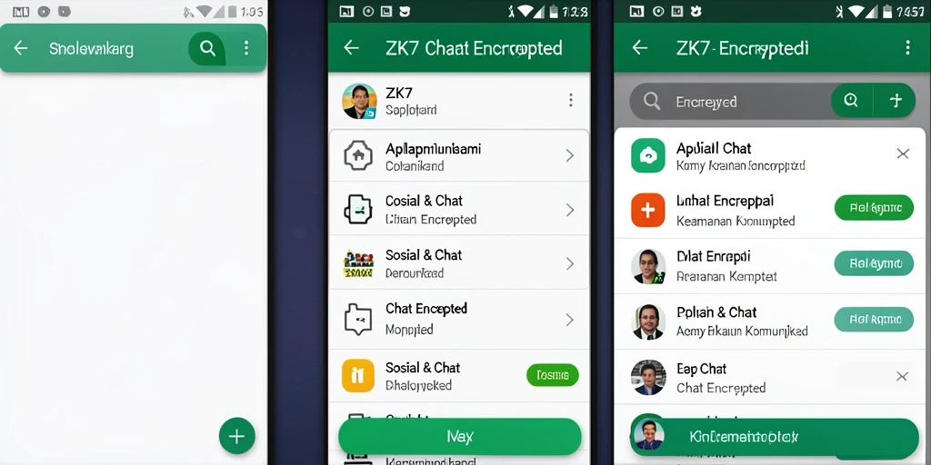 Antarmuka ZK7 yang intuitif dan aman untuk chatting.